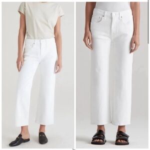 Edwin Marli White Ankle Cropped Jeans High-Rise